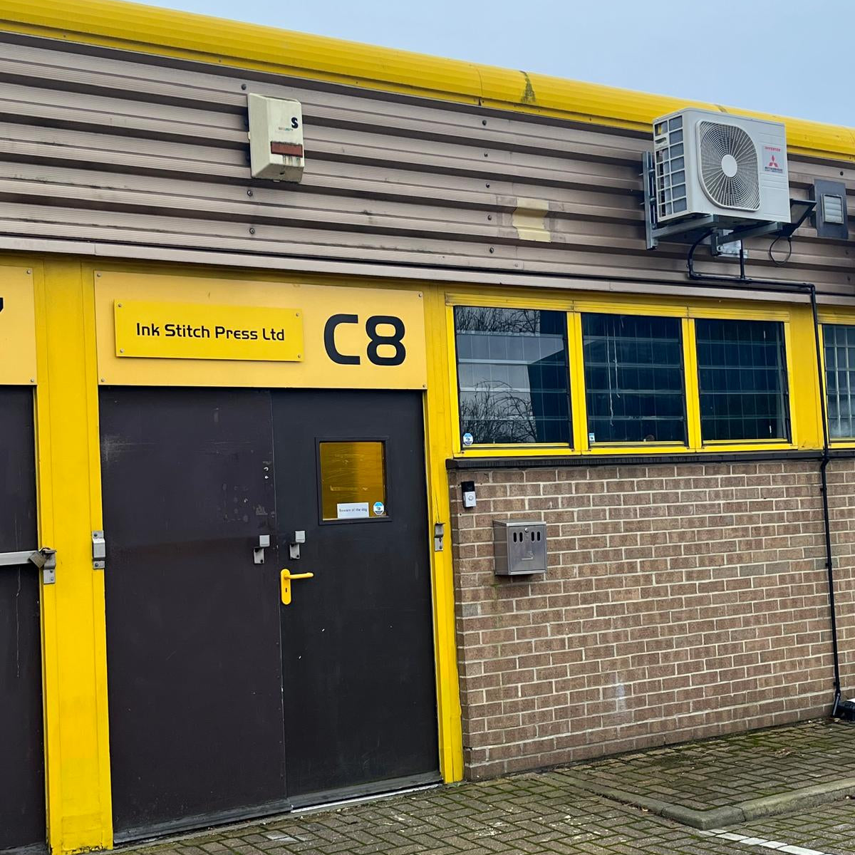 Front view of the Ink Stitch Press unit in Shoeburyness, showcasing the business premises