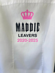 Personalised Crowned Gothic Style Leavers Shirt - Ink Stitch Press