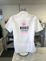 Personalised Crowned Gothic Style Leavers Shirt - Ink Stitch Press