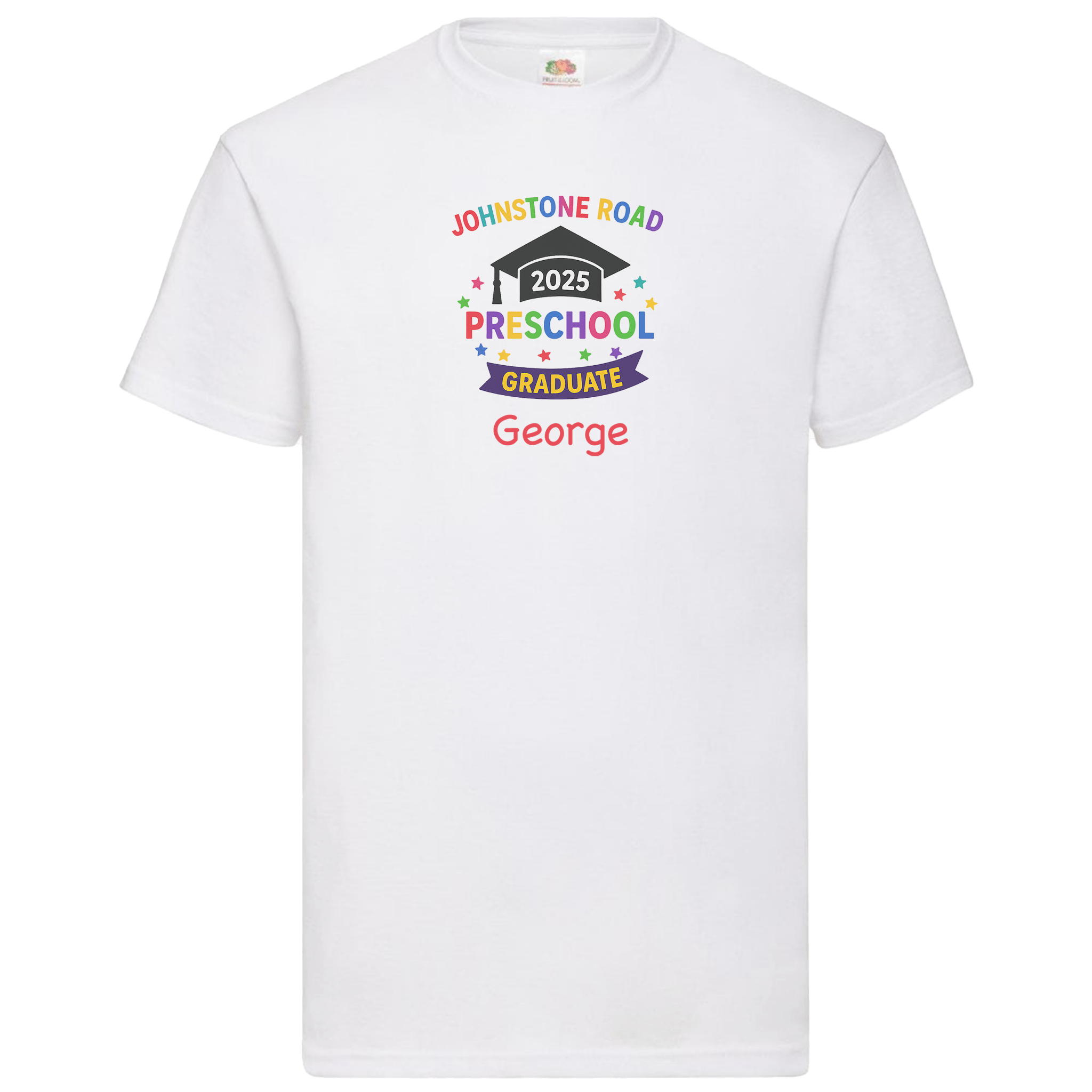 Personalised Johnstone Road Pre - School Leavers T-Shirt - Ink Stitch Press