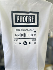 Personalised Spotify Inspired School Leavers Shirt - Ink Stitch Press