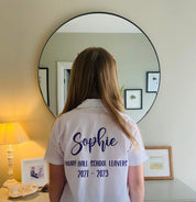 Purple HTV Personalised School Leavers Shirt - Ink Stitch Press