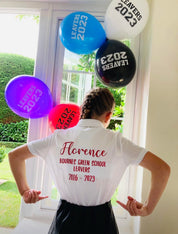 Red HTV Personalised School Leavers Shirt - Ink Stitch Press