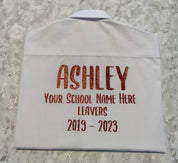 Red HTV Personalised School Leavers Shirt - Ink Stitch Press