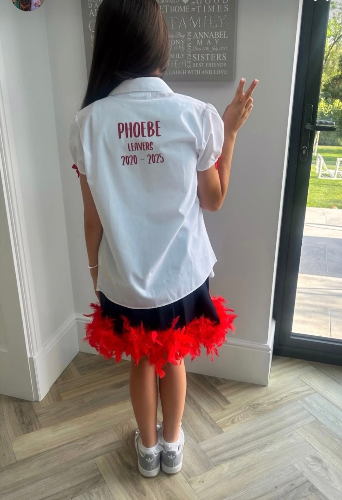 Red HTV Personalised School Leavers Shirt - Ink Stitch Press