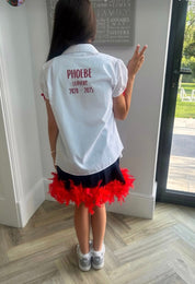 Red HTV Personalised School Leavers Shirt - Ink Stitch Press