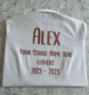 Rose Gold HTV Personalised School Leavers Shirt - Ink Stitch Press