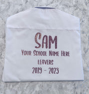 Rose Gold HTV Personalised School Leavers Shirt - Ink Stitch Press