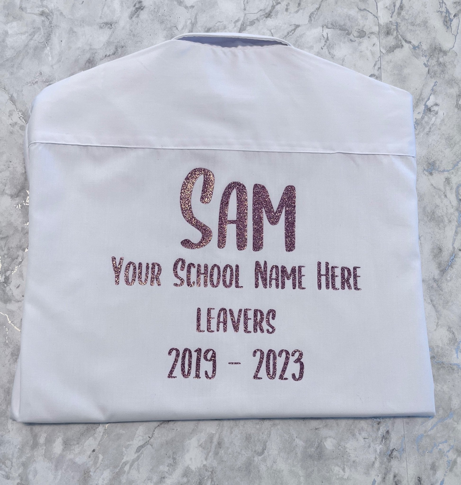 Rose Gold HTV Personalised School Leavers Shirt - Ink Stitch Press