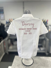 Rose Gold HTV Personalised School Leavers Shirt - Ink Stitch Press