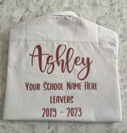 Rose Gold HTV Personalised School Leavers Shirt - Ink Stitch Press