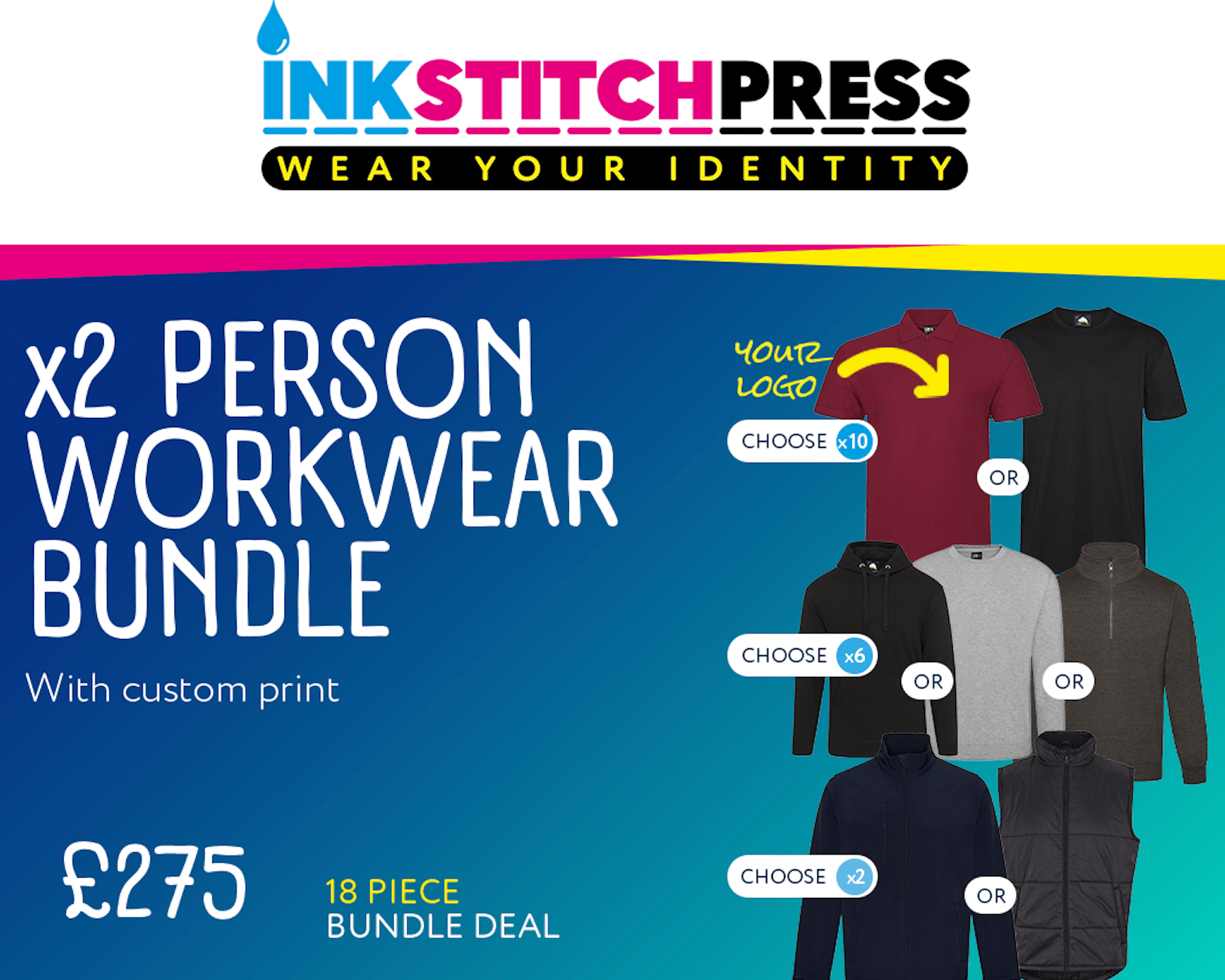 2 Person Workwear Bundle - Printed - Ink Stitch Press