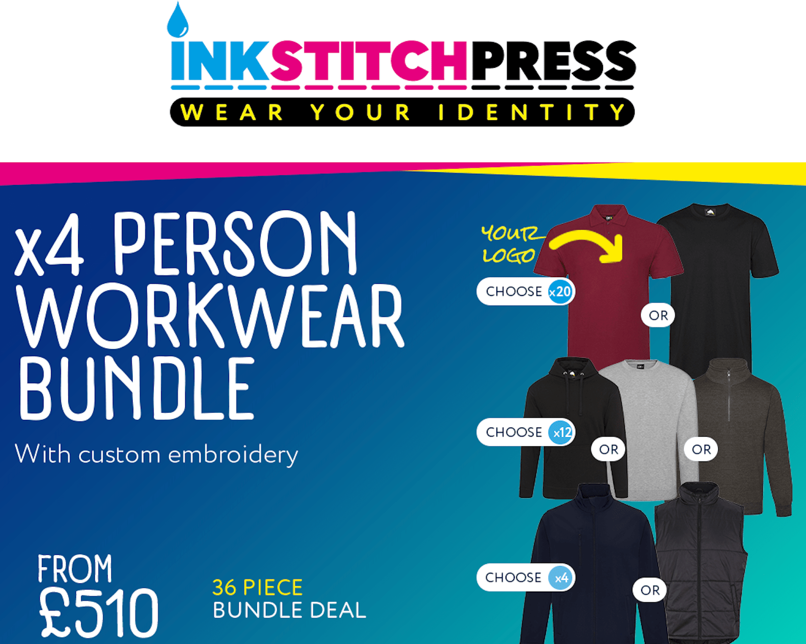 4 Person Workwear Bundle - Ink Stitch Press