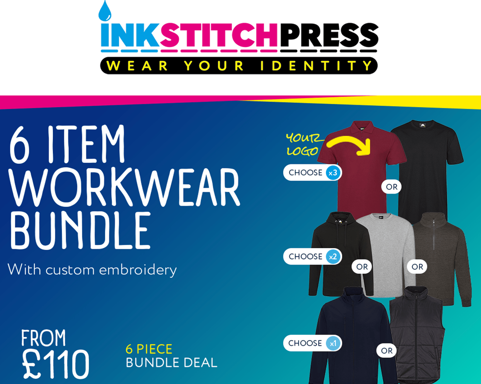 6 Item Workwear Bundle - Ink Stitch Press