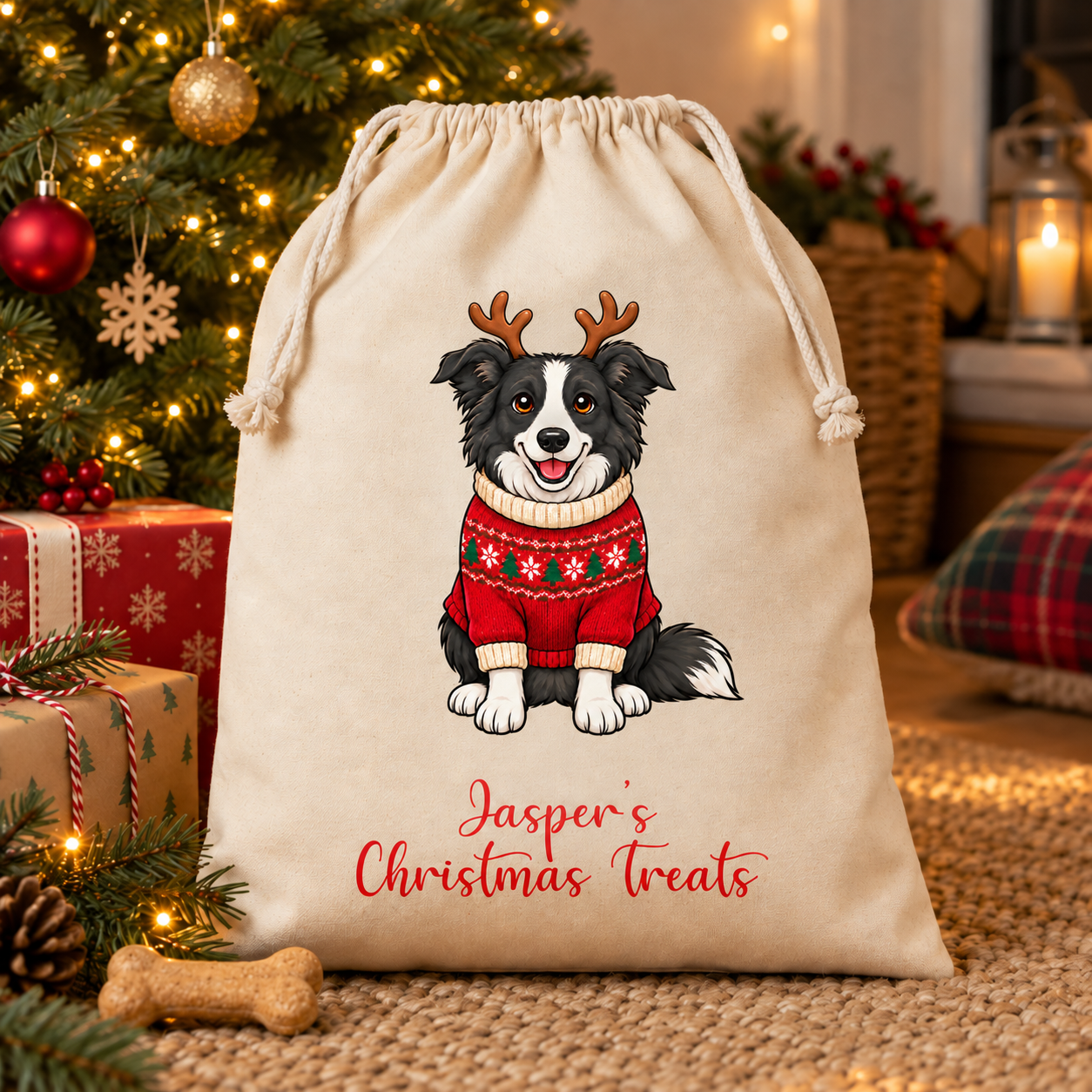 Personalised Dog Christmas Sack
