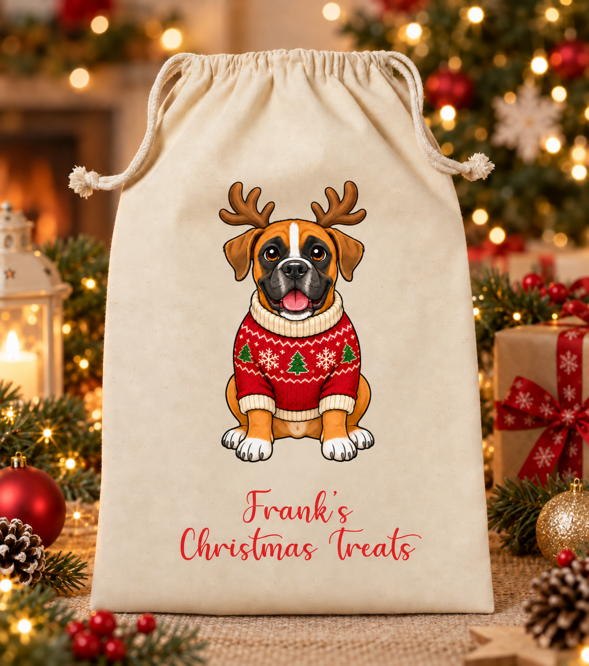 Personalised Dog Christmas Sack