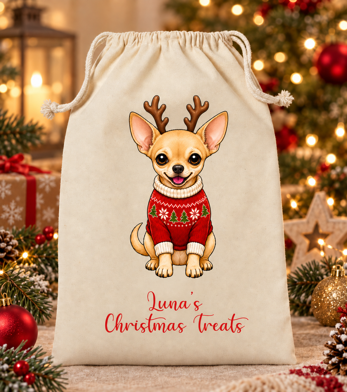 Personalised Dog Christmas Sack