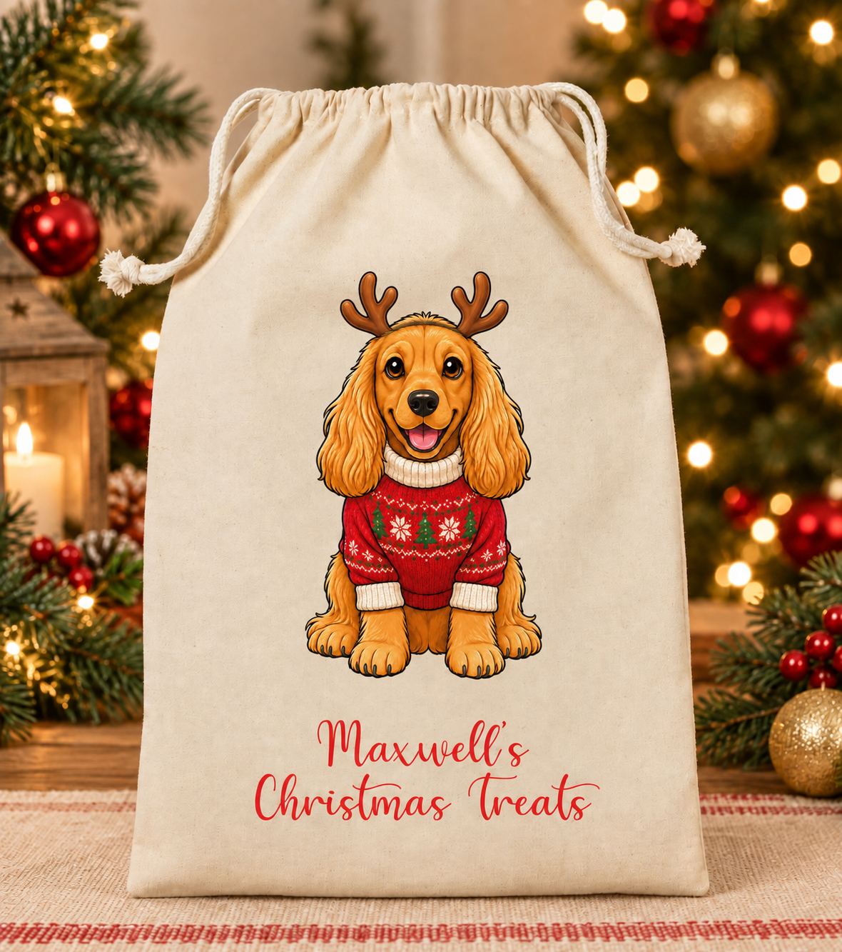 Personalised Dog Christmas Sack