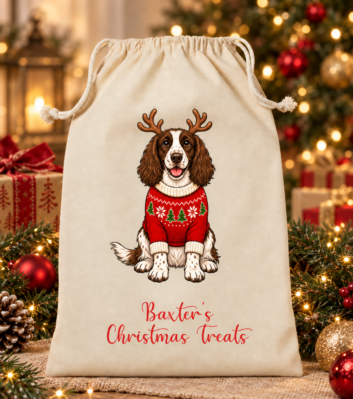 Personalised Dog Christmas Sack