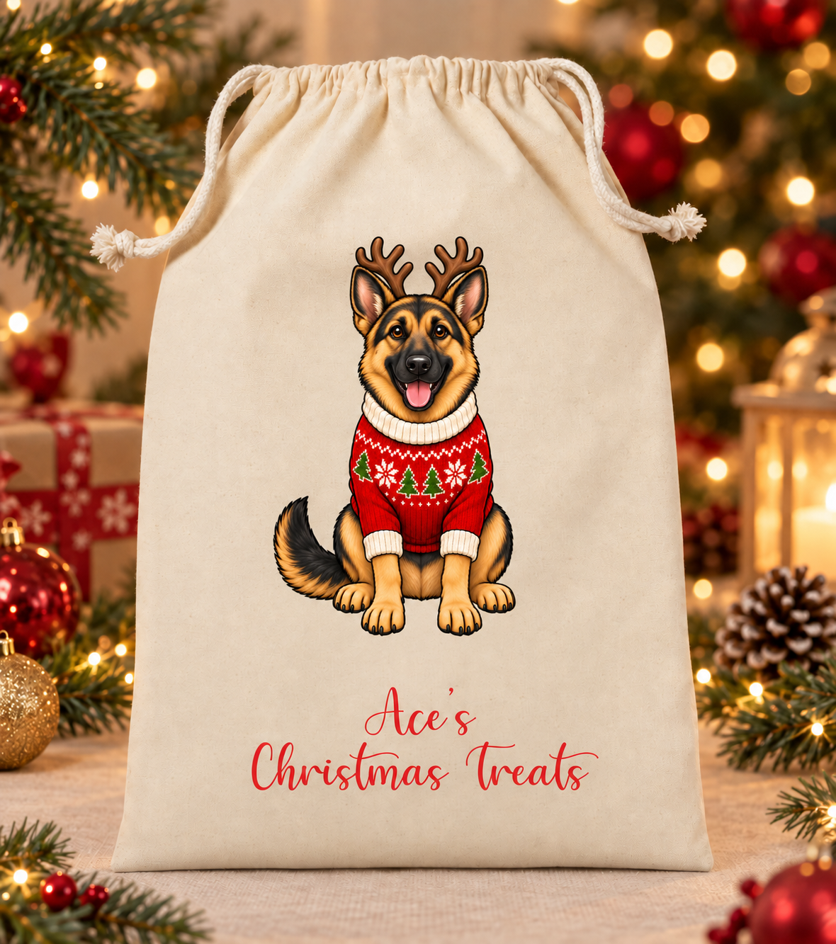 Personalised Dog Christmas Sack