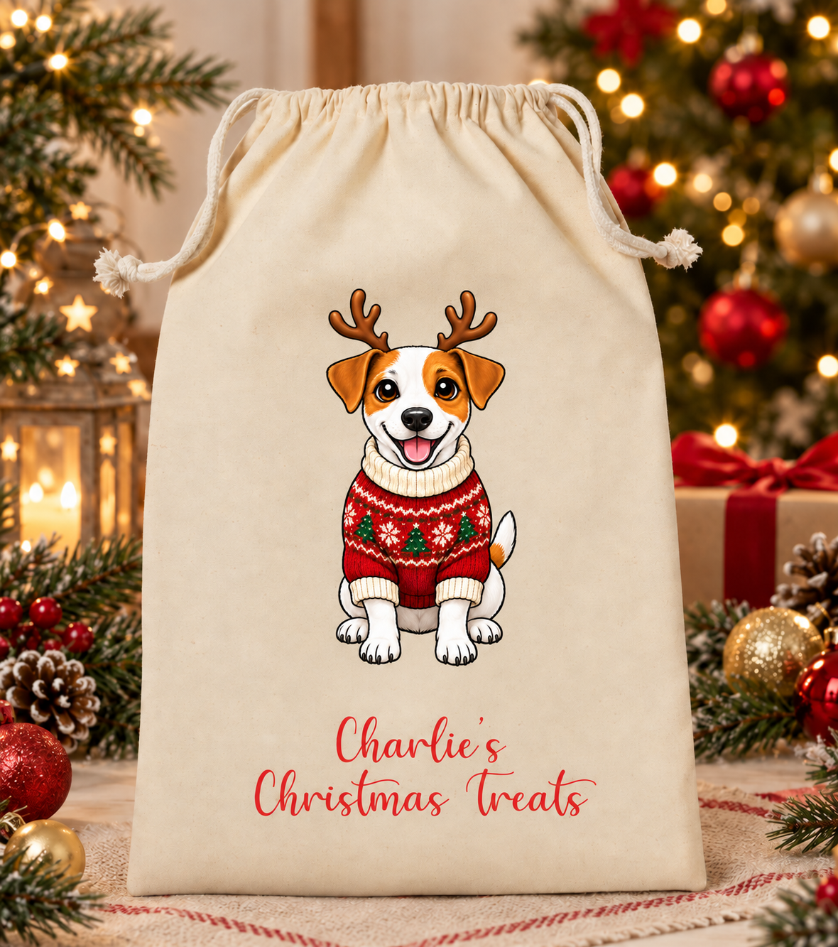 Personalised Dog Christmas Sack