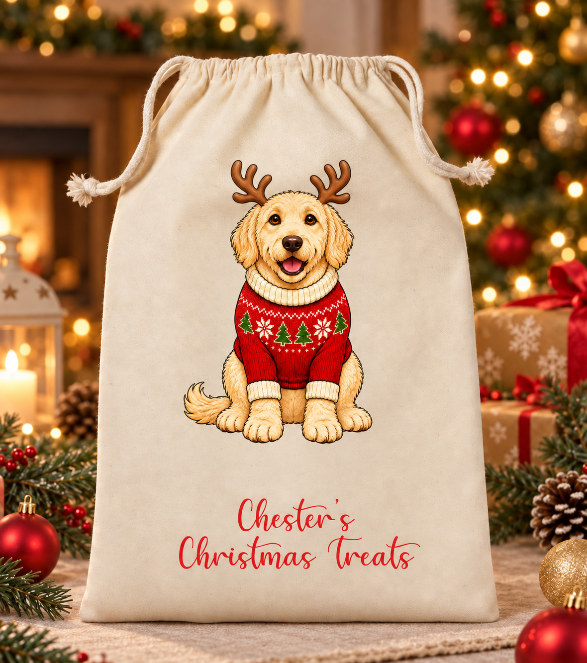 Personalised Dog Christmas Sack