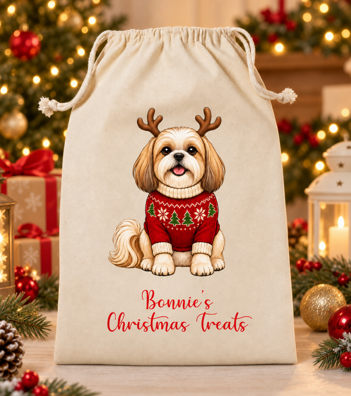 Personalised Dog Christmas Sack