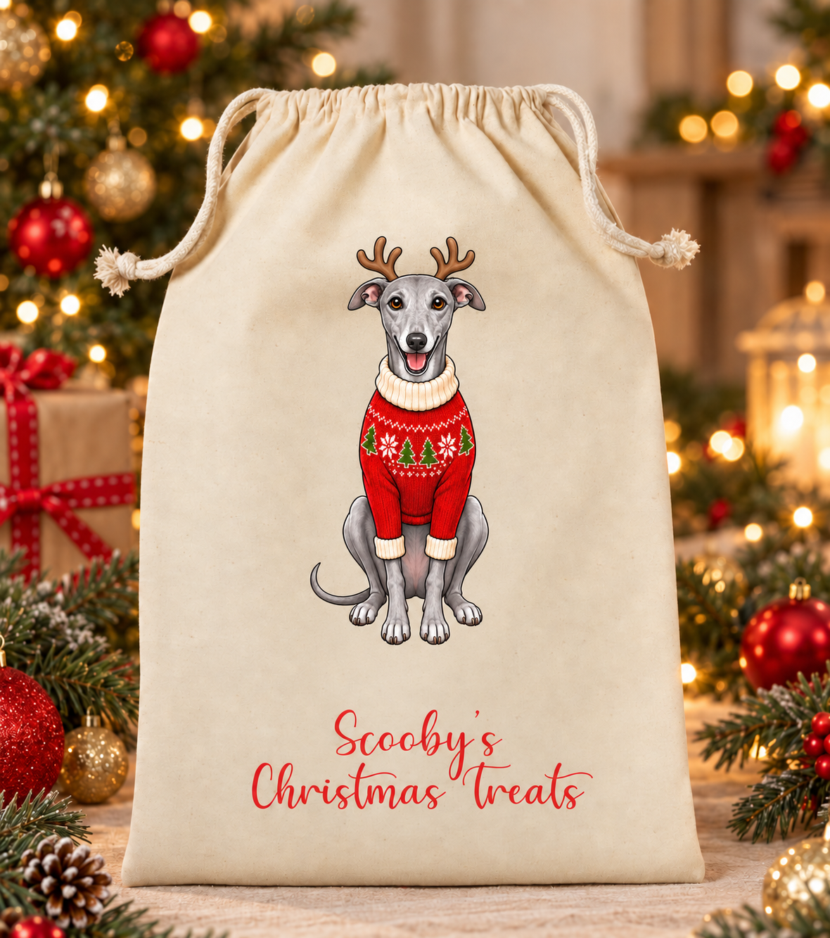 Personalised Dog Christmas Sack