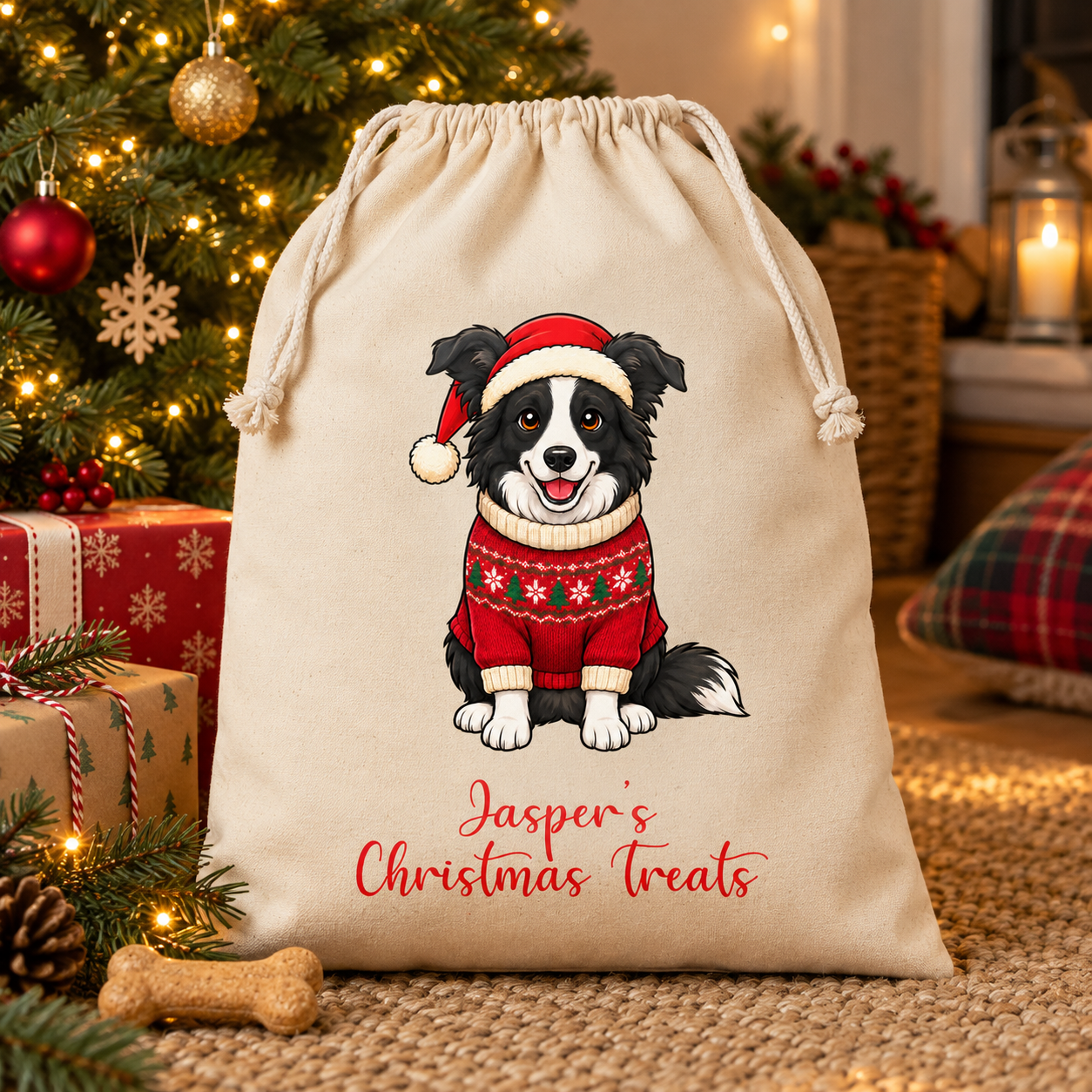 Personalised Dog Christmas Sack