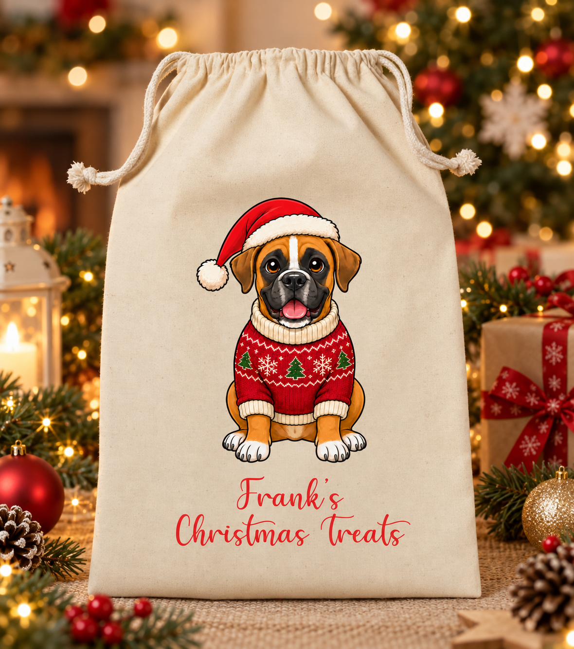 Personalised Dog Christmas Sack