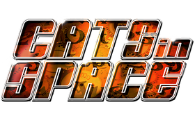 Cats in Space logo, representing a UK-based rock band known for their classic rock-inspired music and dynamic performances.