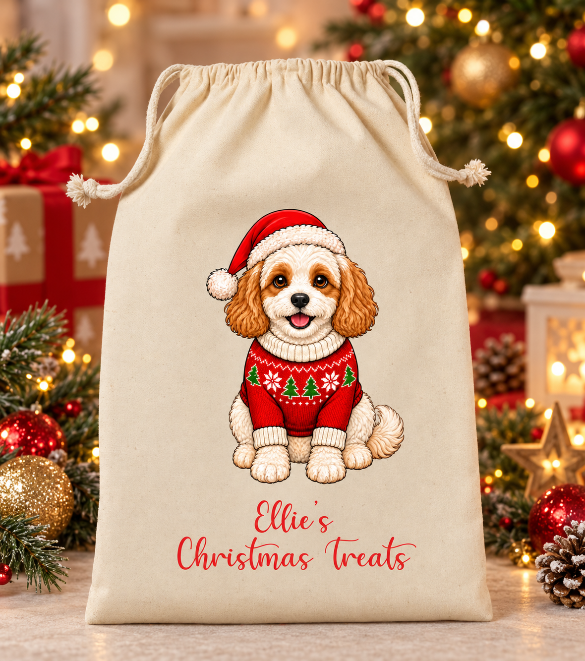 Personalised Dog Christmas Sack