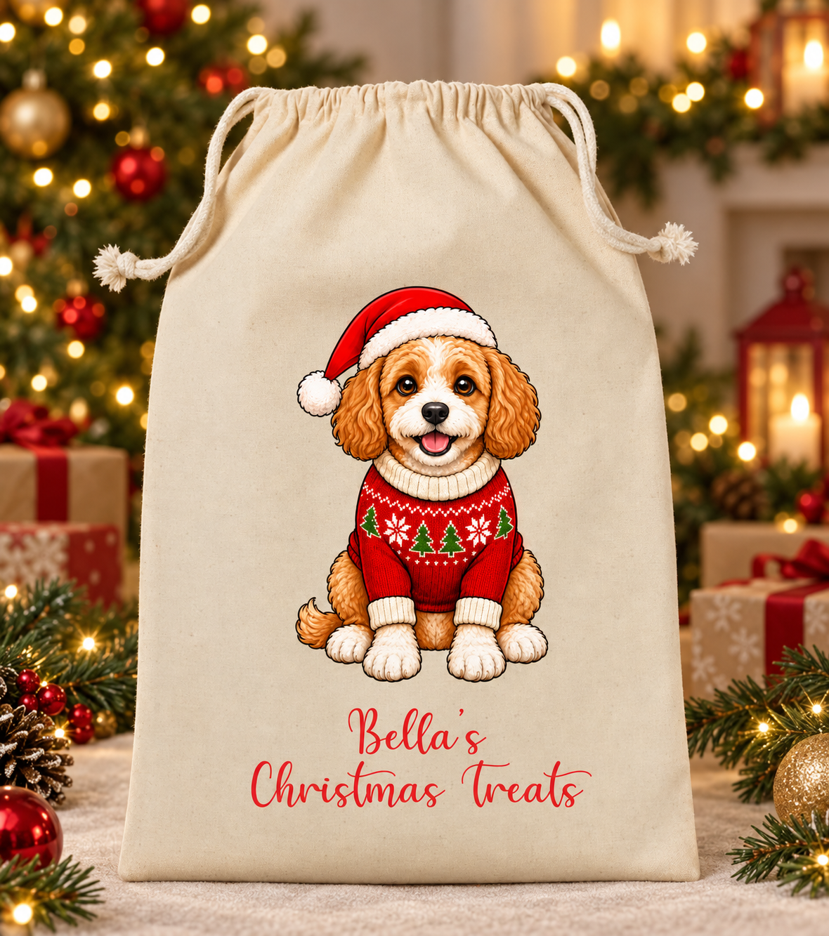 Personalised Dog Christmas Sack