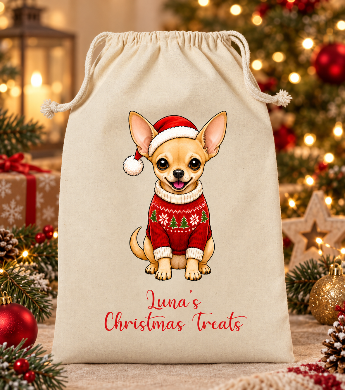 Personalised Dog Christmas Sack