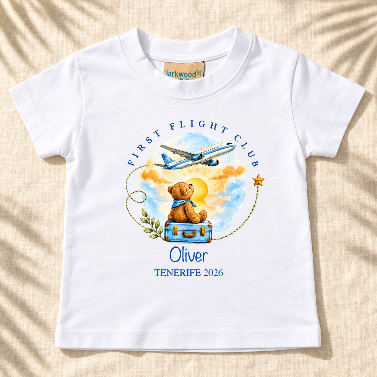 Personalised First Flight Club T-Shirt With Name & Destination