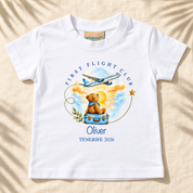 Personalised First Flight Club T-Shirt With Name & Destination