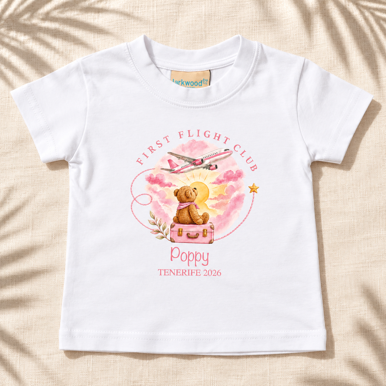 Personalised First Flight Club T-Shirt With Name & Destination