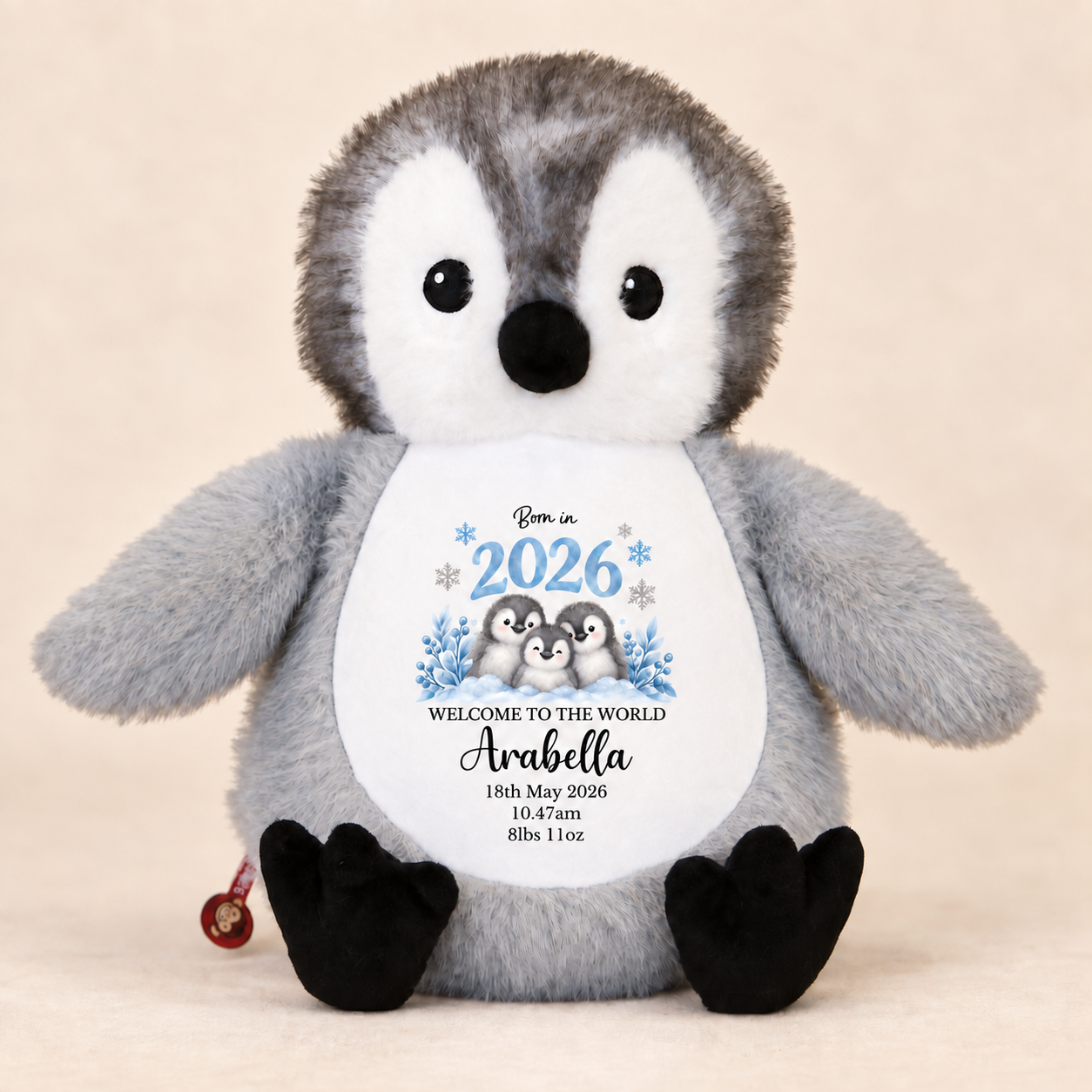 Personalised Baby Penguin Cubbie