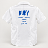 Blue Personalised School Leavers Shirt