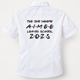 Friends Inspired Personalised School Leavers Shirt