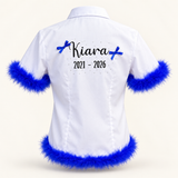 Marabou Trim & Bows Personalised School Leavers Shirt