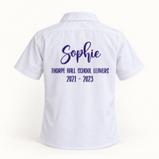 Purple Personalised School Leavers Shirt