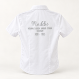 Silver Personalised School Leavers Shirt