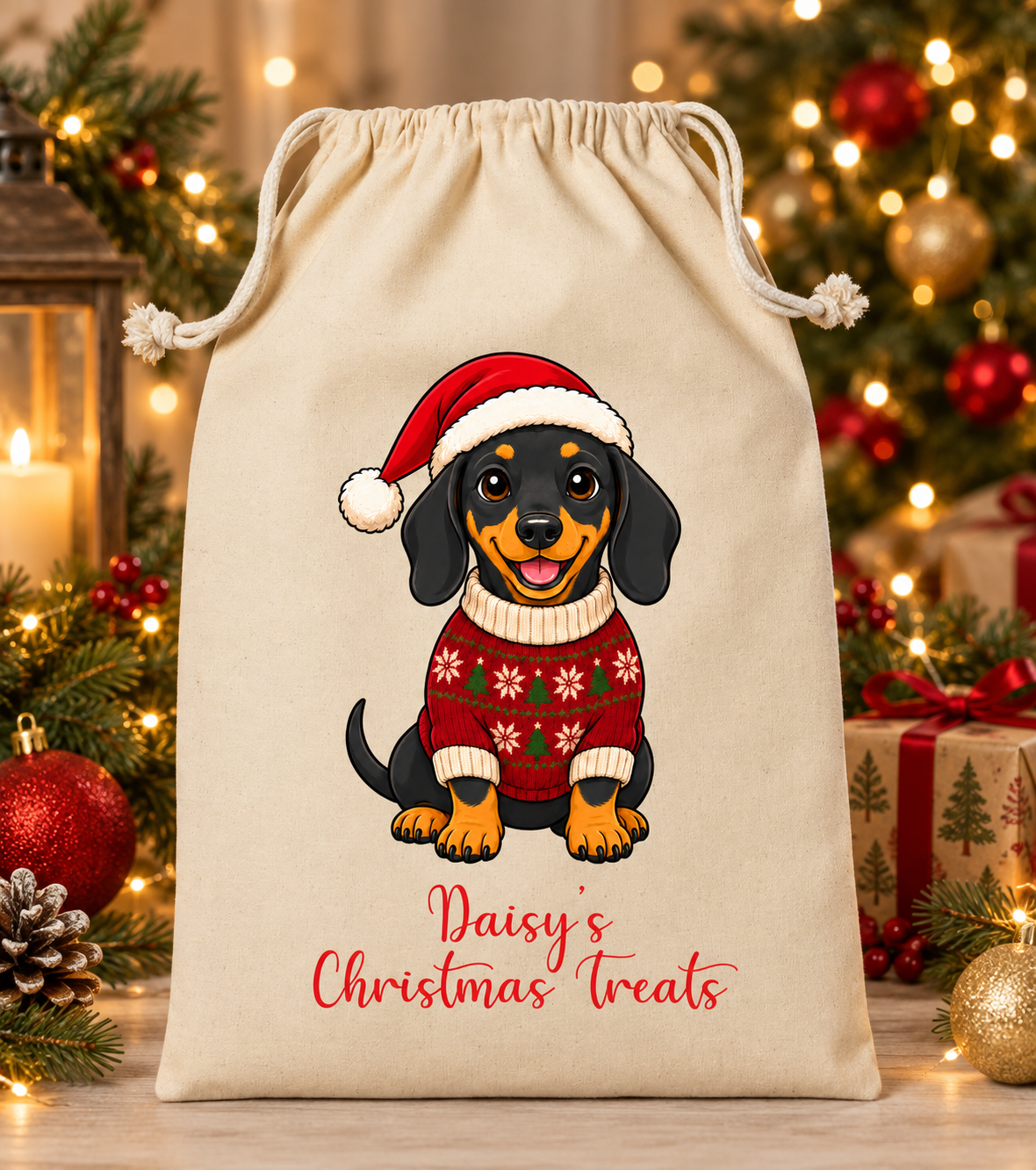 Personalised Dog Christmas Sack