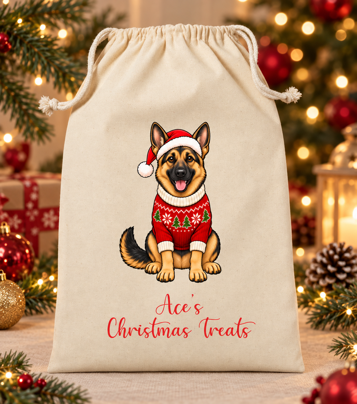 Personalised Dog Christmas Sack