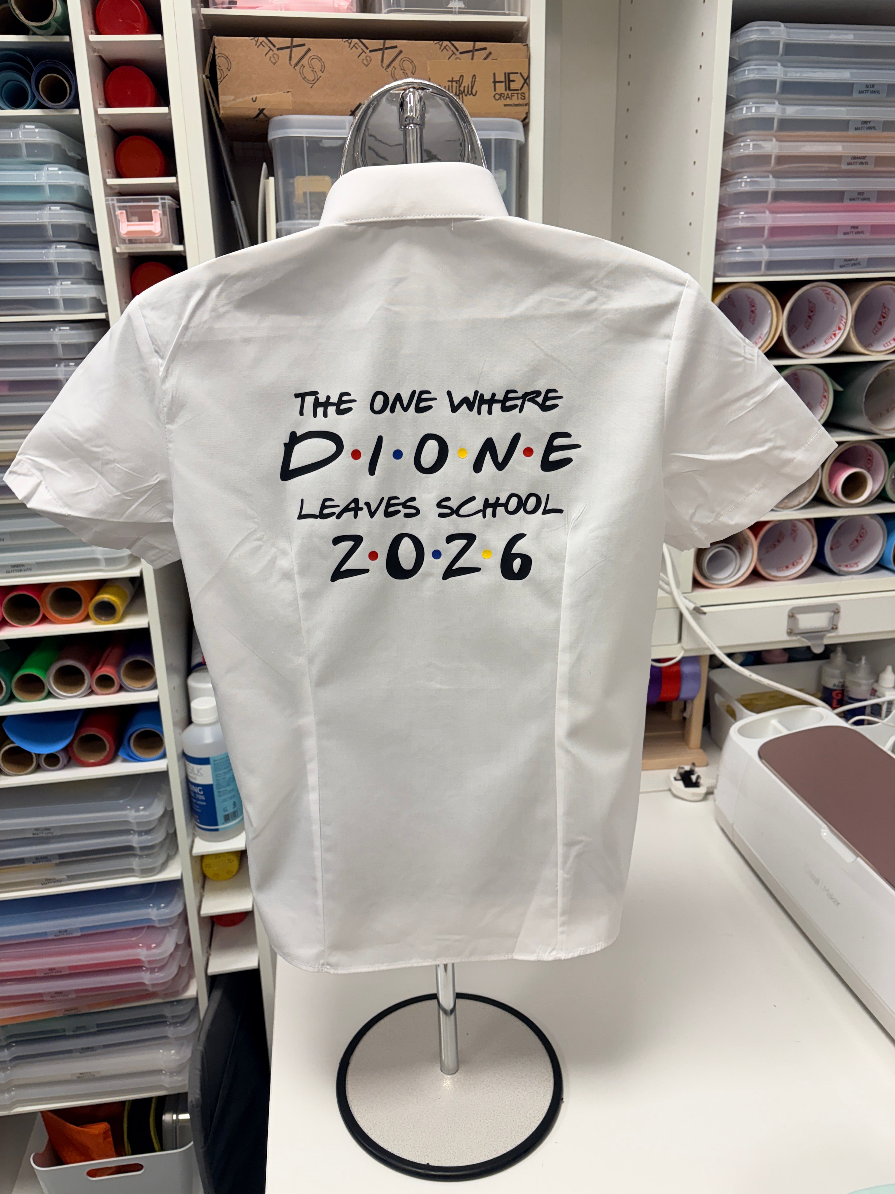 Friends Inspired Personalised School Leavers Shirt