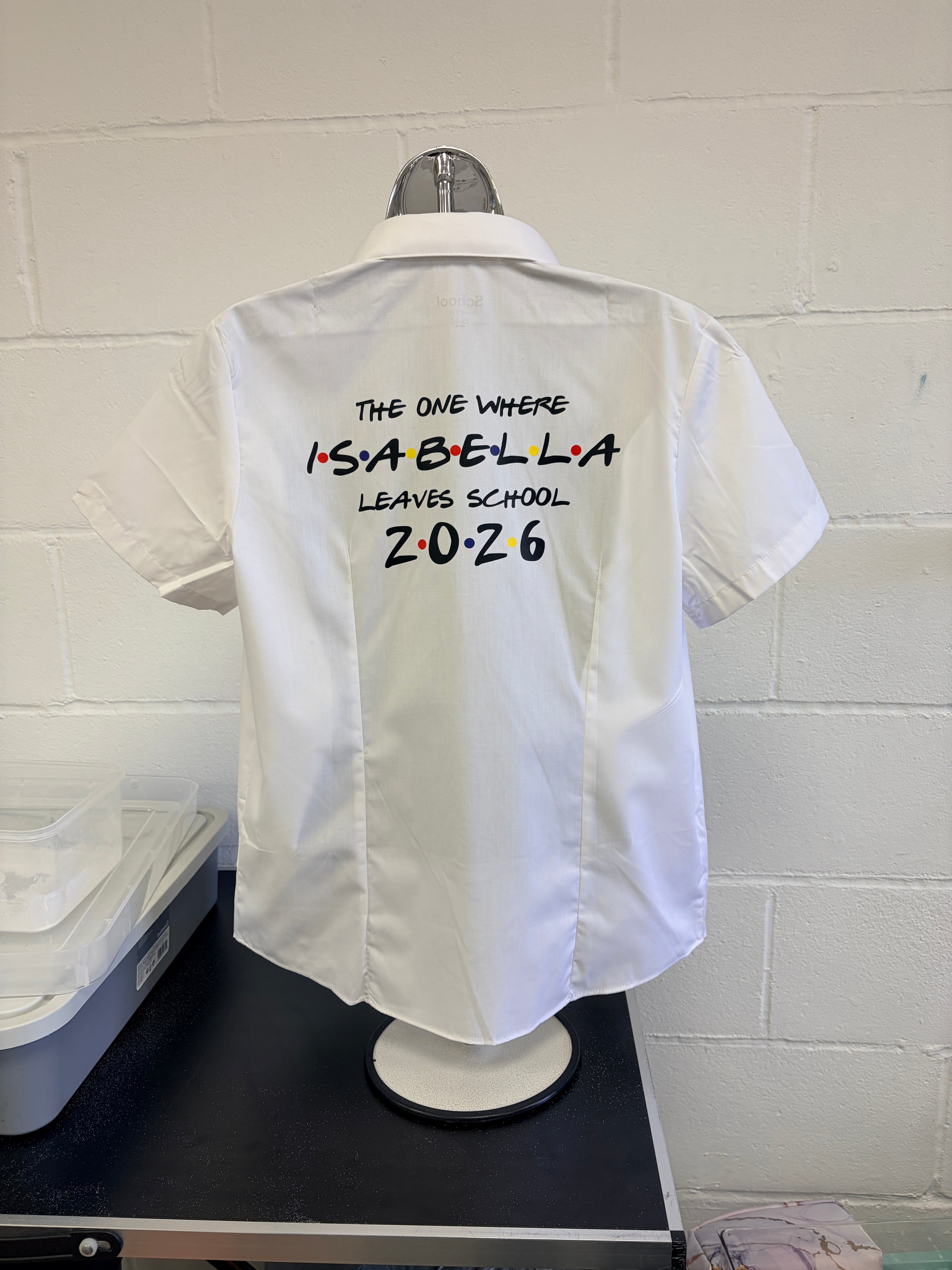 Friends Inspired Personalised School Leavers Shirt