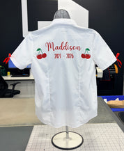 Glitter Cherries & Bows School Leavers Shirt