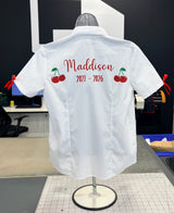 Glitter Cherries & Bows School Leavers Shirt