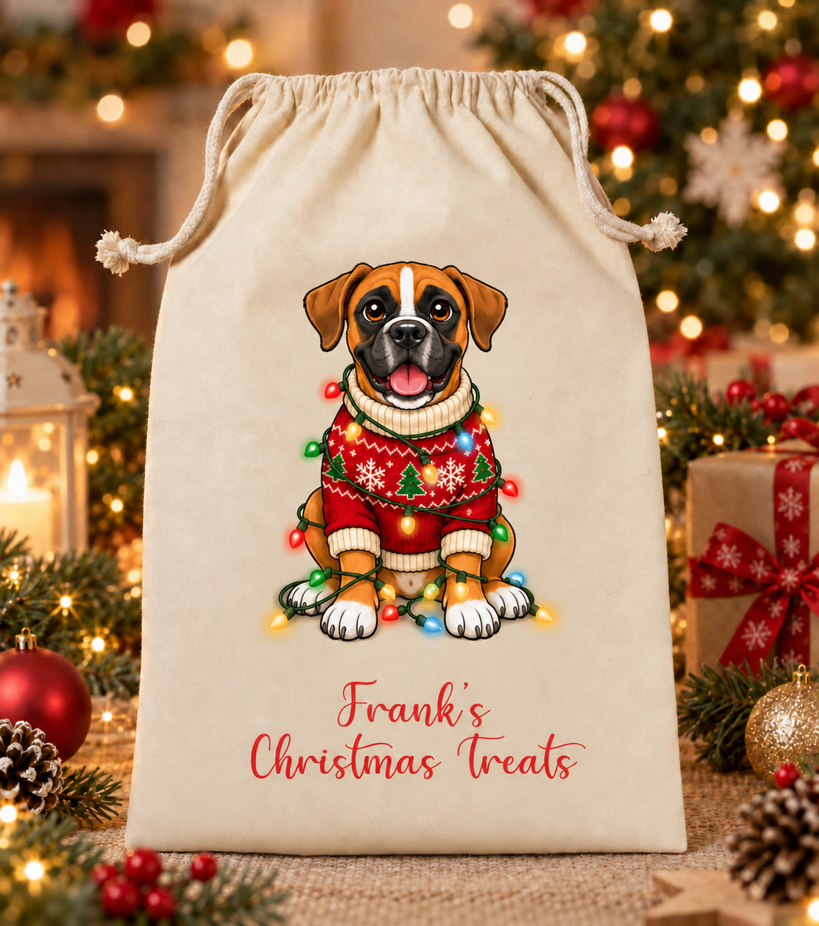 Personalised Dog Christmas Sack